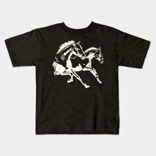 Two Horses White Kids T-Shirt